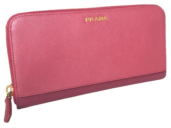 Prada Saffiano Rosa Couro  ref.1387171