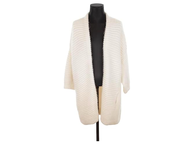 Maje Cardigan Bianco Poliestere  ref.1387295