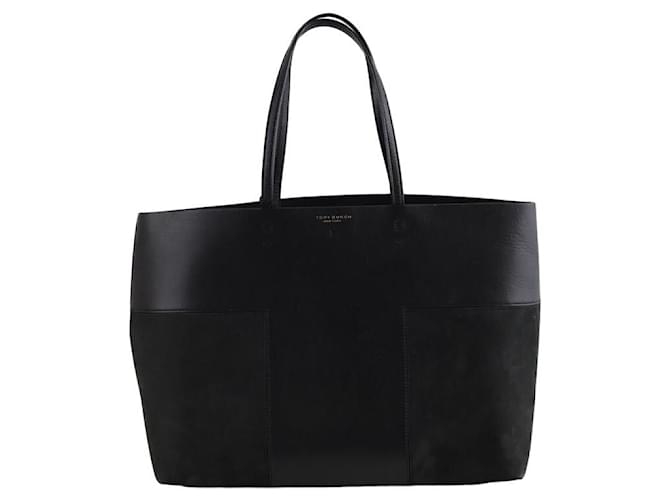 Tory Burch Tote Cerf de couro Preto  ref.1387298