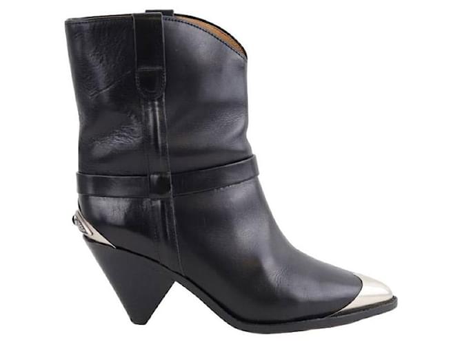 Isabel Marant Leather boots Black  ref.1387310