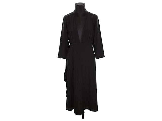 SéZane Silk dress Black  ref.1387351