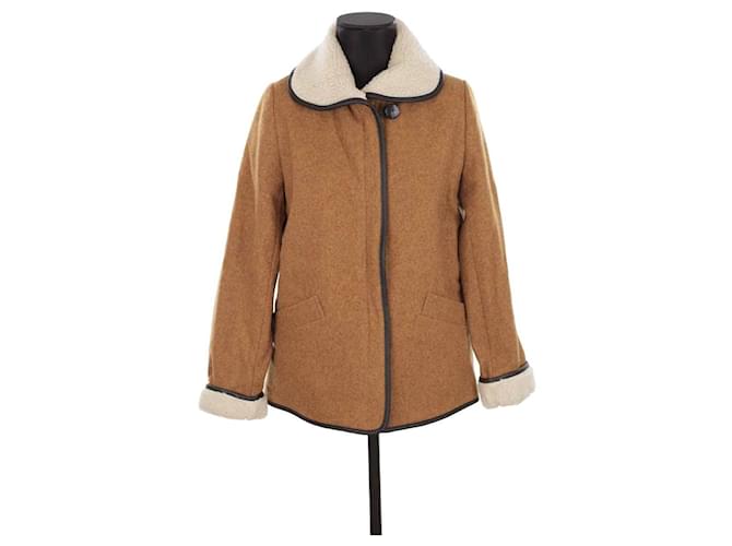 Sessun Abrigo de lana Amarillo  ref.1387352