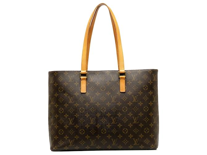 Braune Luco-Einkaufstasche mit Louis Vuitton-Monogramm Leder  ref.1387404