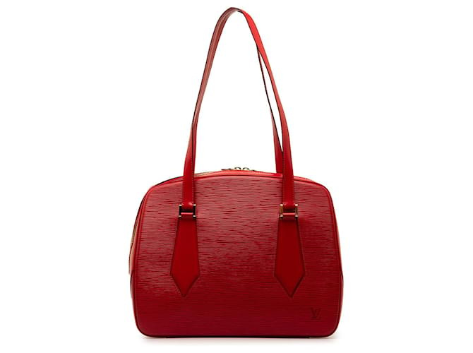 Bolso de hombro rojo Louis Vuitton Epi Voltaire Roja Cuero  ref.1387455