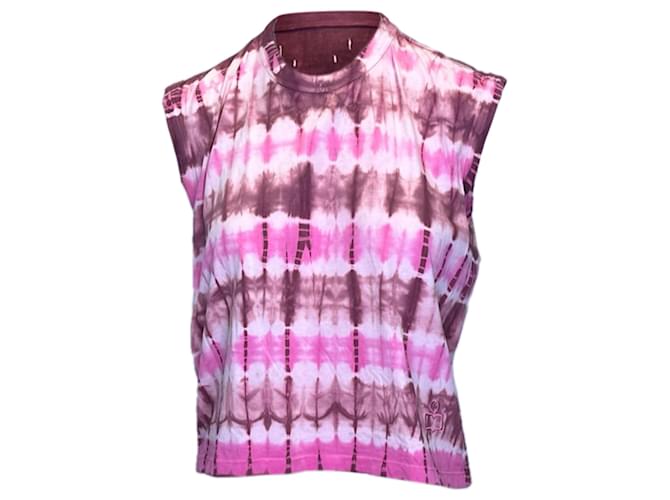 Autre Marque Magenta & Multicolor Etoile Isabel Marant Tie-Dye Sleeveless Top Size US S Multiple colors Synthetic  ref.1387464