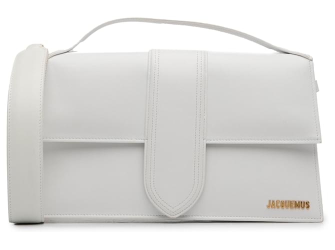 Bolsa Jacquemus Le Bambinou Branca Branco Couro  ref.1387473