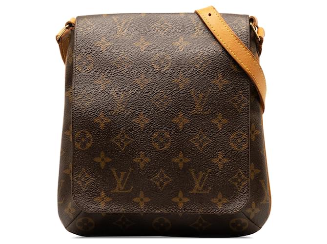 Brown Louis Vuitton Monogram Musette Salsa Short Strap Shoulder Bag Cloth  ref.1387504