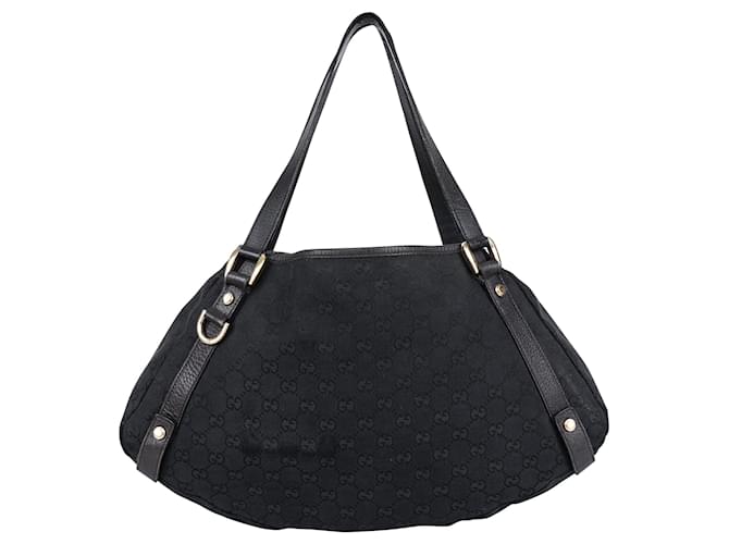 Bolsa de compras Gucci GG Monogram Abbey Preto Couro  ref.1387519