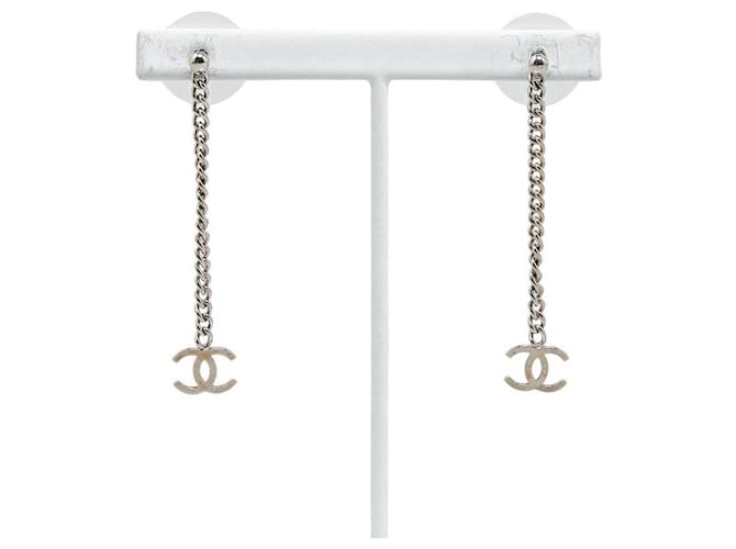 Chanel CC Chain Drop Earrings Metal Earrings in Good condition  ref.1387602