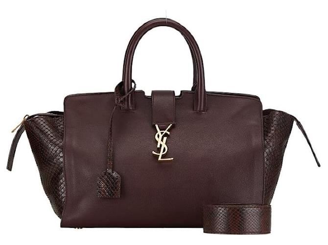 Yves Saint Laurent Leather Downtown Baby Cabas Leather Handbag 436832 in Good condition  ref.1387611