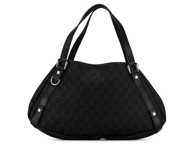 Bolso de mano Gucci GG Canvas Abbey 293578 de cuero negro en muy buen estado Lienzo  ref.1387619