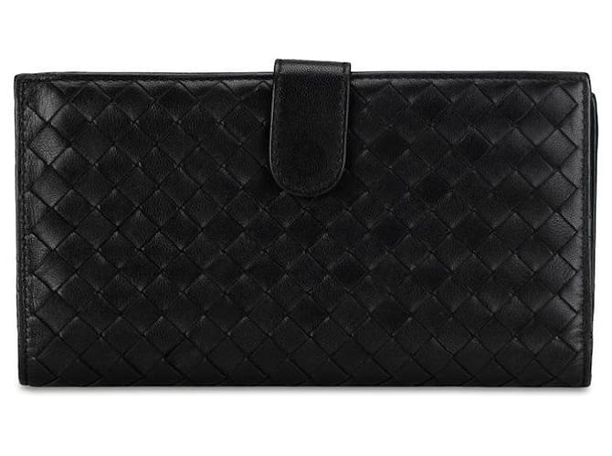 Bottega Veneta Intrecciato Carteira Bifold de Couro Carteira Longa de Couro 121062 em bom estado  ref.1387624