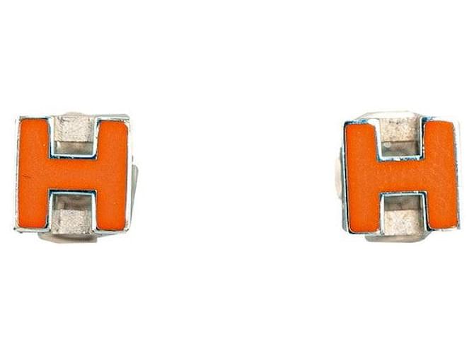 Hermès Boucles d'oreilles Hermes Cage D'H Boucles d'oreilles en métal en bon état  ref.1387625