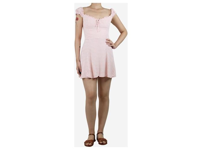 Reformation Minivestido de algodão rosa - tamanho UK 12 Viscose  ref.1387635