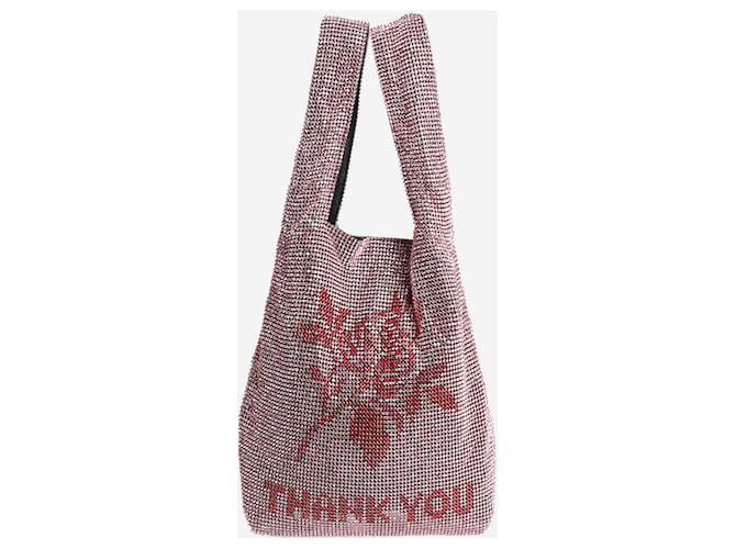 Alexander Wang Rosa „Thank You“ Shopper-Minitasche Pink  ref.1387654