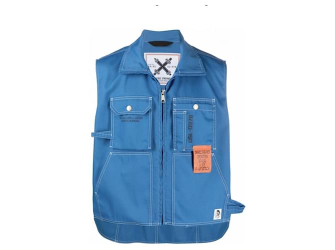 Diesel Blazers Jackets Blue Cotton Polyester  ref.1387679