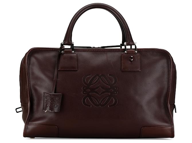 LOEWE Marron Amazona 36 Cuir Veau façon poulain Marron foncé  ref.1387685