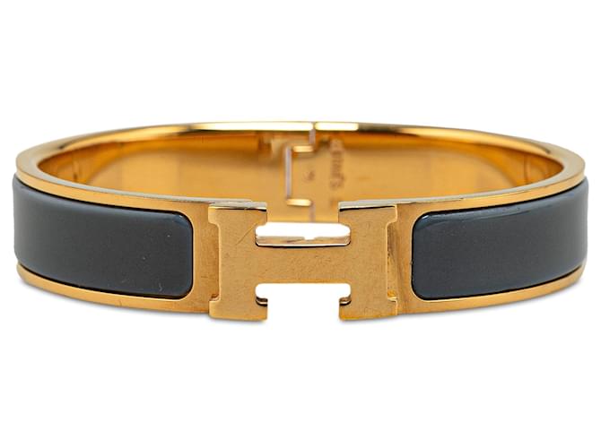 Hermès Graues Clic H Armband PM Vergoldet  ref.1387693