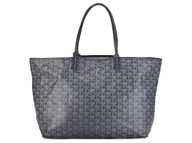 Goyard Grey Goyardine Saint Louis PM Grau Leinwand Tuch  ref.1387704