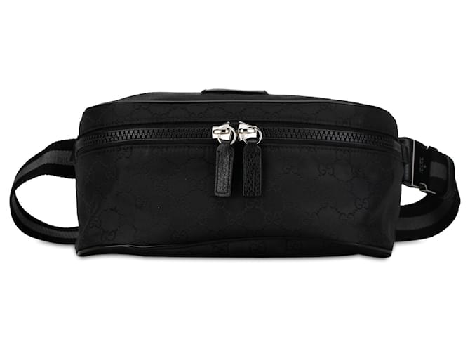 Bolsa Gucci Preta GG Nylon Web Belt Preto Pano  ref.1387719