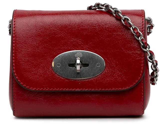 Mulberry Red Mini Lily Crossbody Bag Leather Pony-style calfskin  ref.1387751