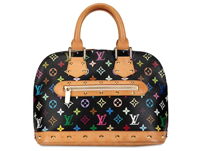 Louis Vuitton Black Monogram Multicolore Alma PM Cloth  ref.1387775