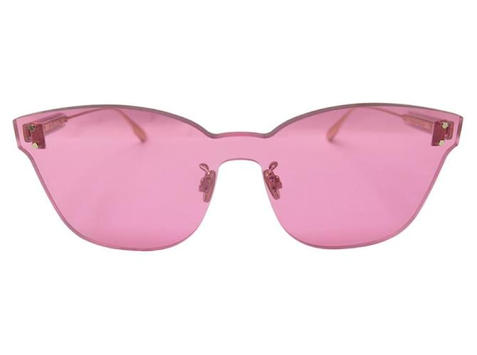 NEUF LUNETTES DE SOLEIL CHRISTIAN DIOR COLOR QUAKE 2 MU1U1 ROSE SUNGLASSES Métal  ref.1387806