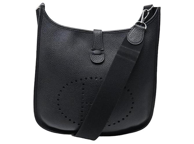 Hermès HERMES EVELYNE III 29 HANDBAG IN BLACK TOGO LEATHER CROSSBODY HAND BAG  ref.1387815