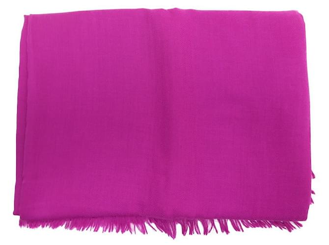 Hermès NEW CHALE HERMES SCARF CASHMERE STOLE FUSHIA WOOL NEW CASHMERE SHAWL Fuschia  ref.1387823