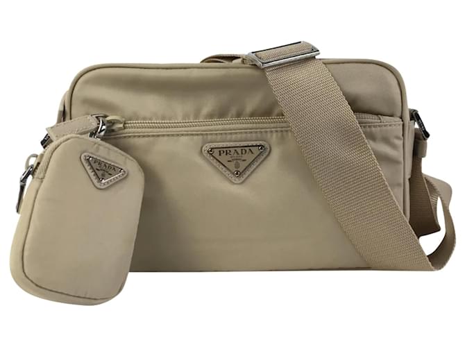 Prada Re-Nylon Shoulder Bag Brown Beige  ref.1387865