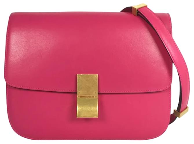 Céline Sac Celine Cuir Veau façon poulain Rose  ref.1387898