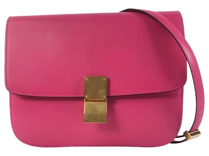Céline Celine Box Bag Pink Leather  ref.1387908