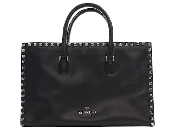 Valentino Rockstud Black Tote Leather  ref.1387923