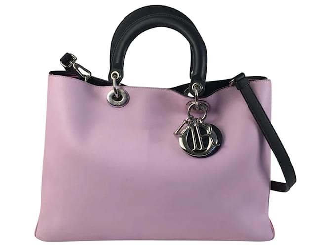 Dior Diorissimo Groß Lila Leder  ref.1387926