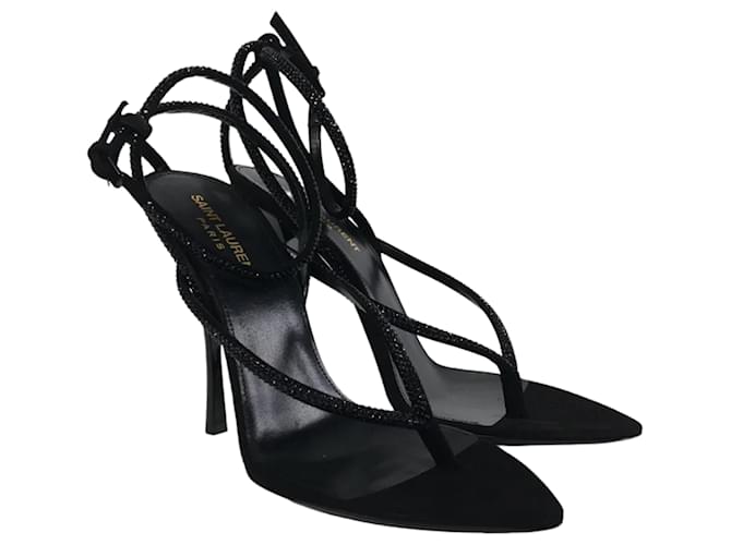 Saint Laurent (YSL) Scarpe con tacco Nadja nere Tg 39 Nero Svezia  ref.1387927