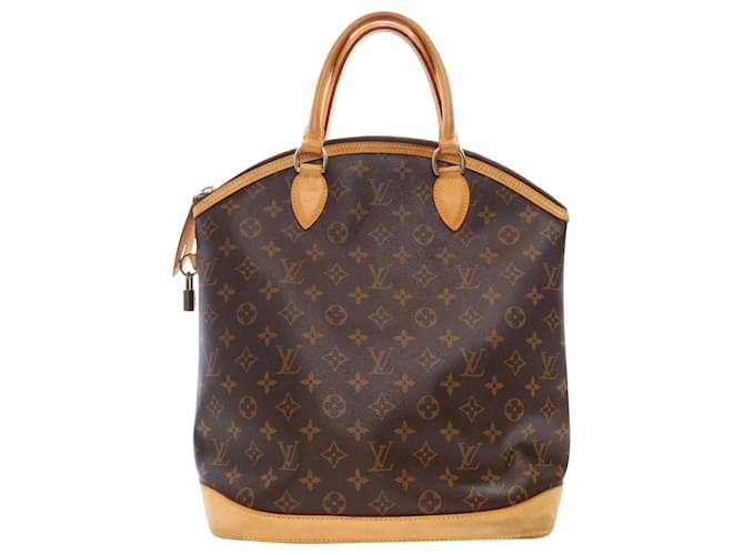 Autre Marque Louis Vuitton Cabas Lockit Toile Marron Rouge  ref.1387946