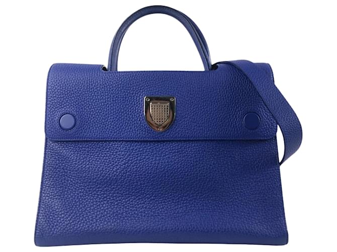 Dior Diorever Medium Blue Navy blue Leather  ref.1387950