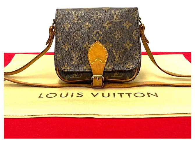 Bolsa de ombro Louis Vuitton Mini Cartouchiere em lona M51254 em bom estado  ref.1387964