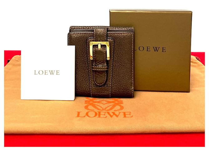 Loewe Leather Bifold Wallet Carteira curta de couro em excelente estado  ref.1387982