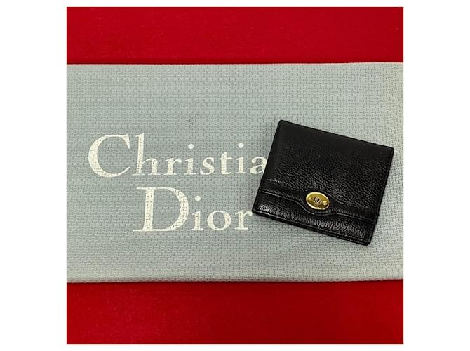 Dior Leather Bifold Mini Wallet Carteira curta de couro em excelente estado  ref.1387988