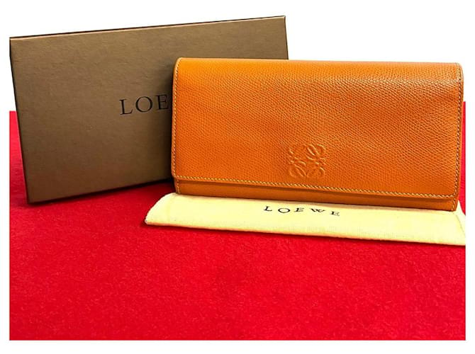 Loewe Leather Bifold Wallet Leather Long Wallet in Good condition  ref.1387992
