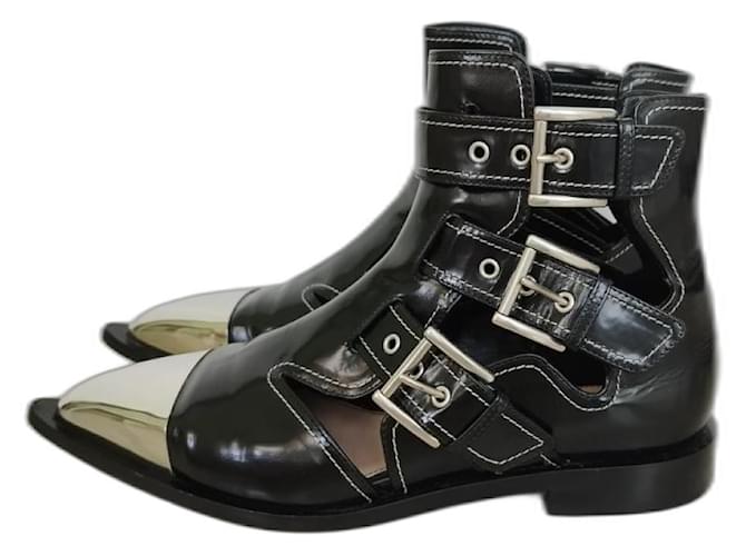 Alexander Mcqueen Ankle Boots Black Leather  ref.1388011