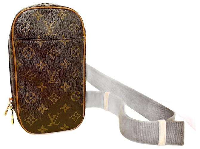 Louis Vuitton Pochette Gange Canvas Belt Bag M51870 in Good condition Cloth  ref.1388018