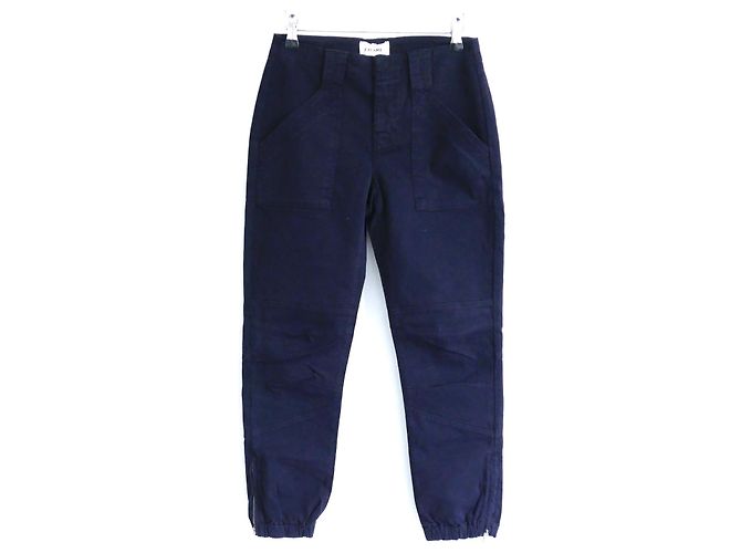 Frame Denim Pantaloni Moto Trapunto Frame Washed Navy Blu navy
