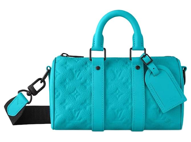 Louis Vuitton LV Keepall 25 leather new Turquoise  ref.1388049