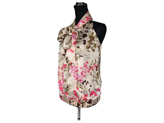 Top de seda Scervino Street con estampado de flores y2k, Ermanno Scervino 2000 street Multicolor  ref.1388054