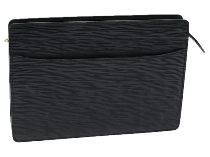 LOUIS VUITTON Epi Pochette Homme Clutch Bag Black M52522 LV Auth 74032 Leather  ref.1388063