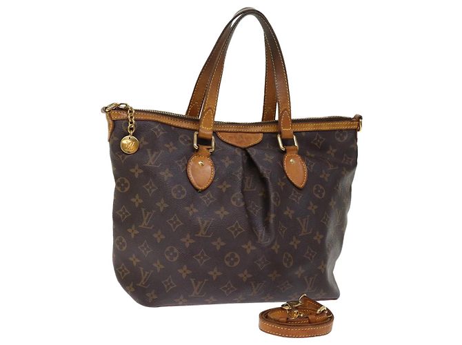 LOUIS VUITTON Monogramm Palermo PM Einkaufstasche M.40145 LV Auth 75078