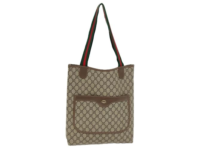 Sac cabas GUCCI GG Supreme Web Sherry Line Beige Rouge 002 58 6487 4023 Auth 73611  ref.1388121