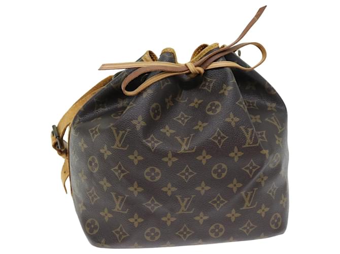 LOUIS VUITTON Monogramm Petit Noe Umhängetasche M.42226 LV Auth 75062 Leinwand  ref.1388124